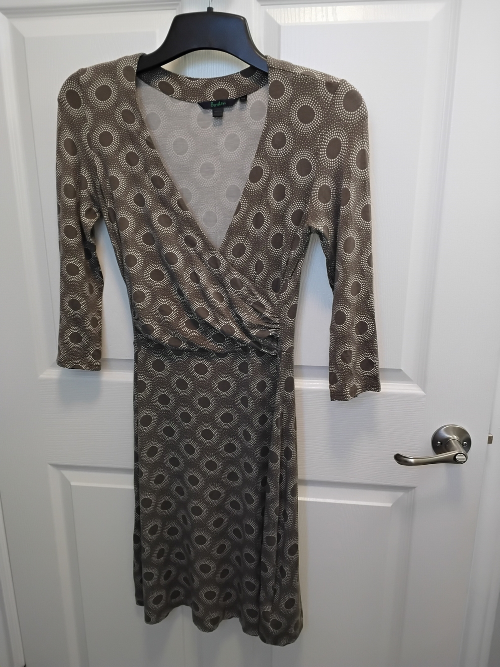 BODEN Wonen's Geometric Pattern Wrap Front Dress Size 10R